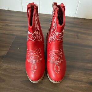 PAWZ Red Toddler Cowgirl/Cowboy Boots
